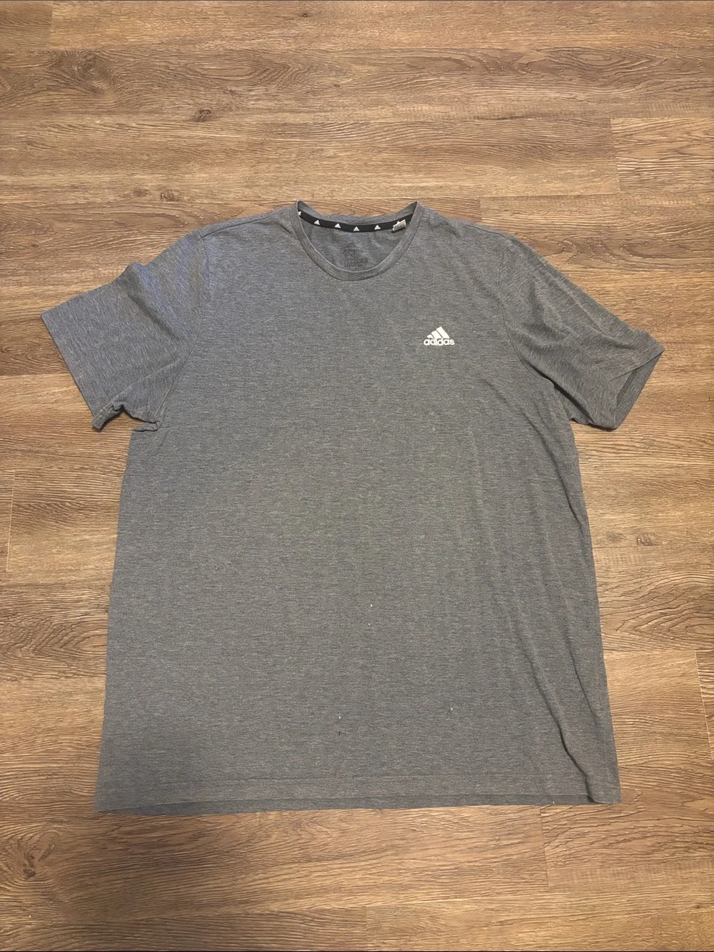 men’s gray and white adidas t shirt